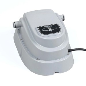 Bestway Pool Heizgerät, graues Gehäuse mit Display und Anschlüssen für Poolsystem.