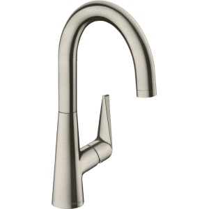 Hansgrohe Talis S 220 Küchenarmatur in Edelstahl-Optik.