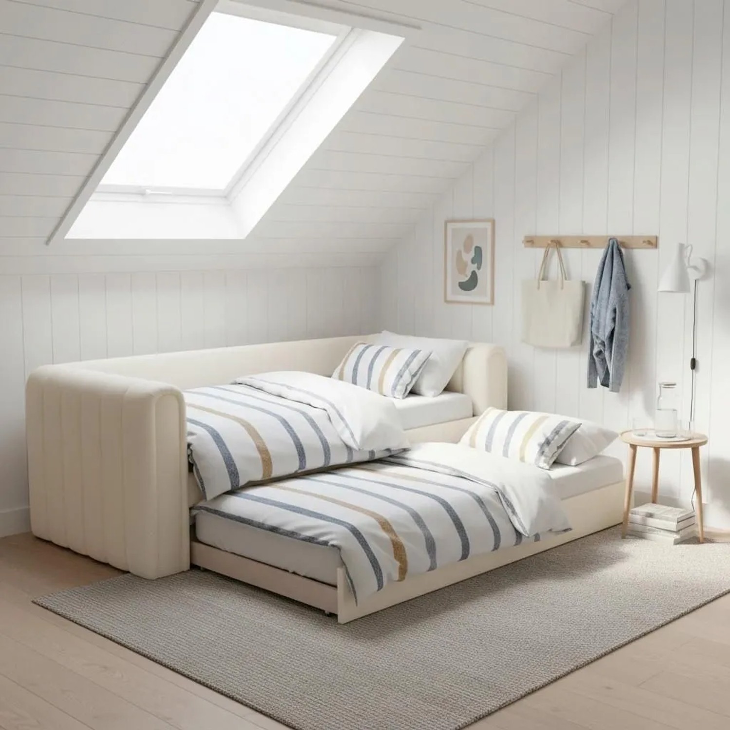 Bessagi Home Ausziehbett Tasha Creme ca. 90x200 cm