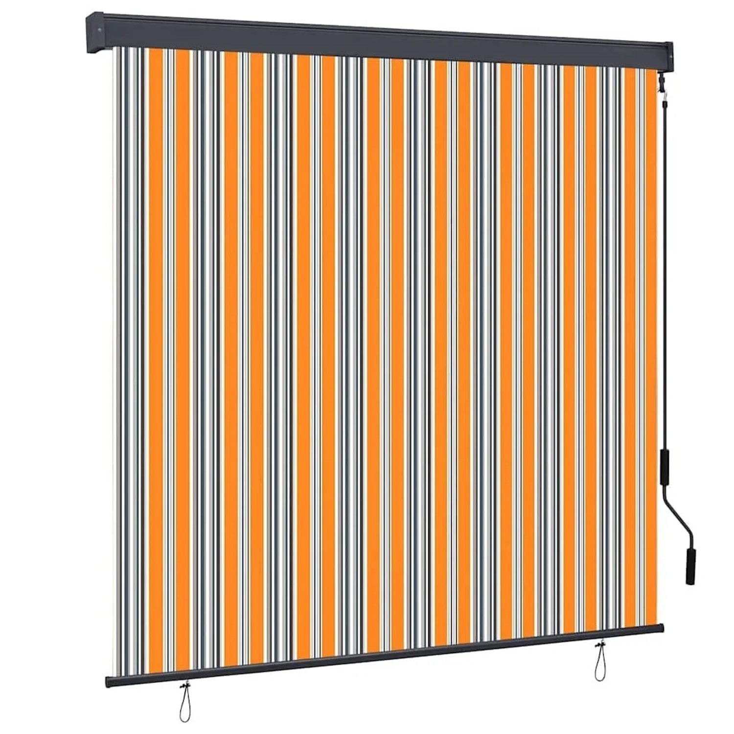 vidaXL Rollo Gestreift Gelb und Blau 180 x 250 cm Stoff und Aluminium 36208 günstig online kaufen