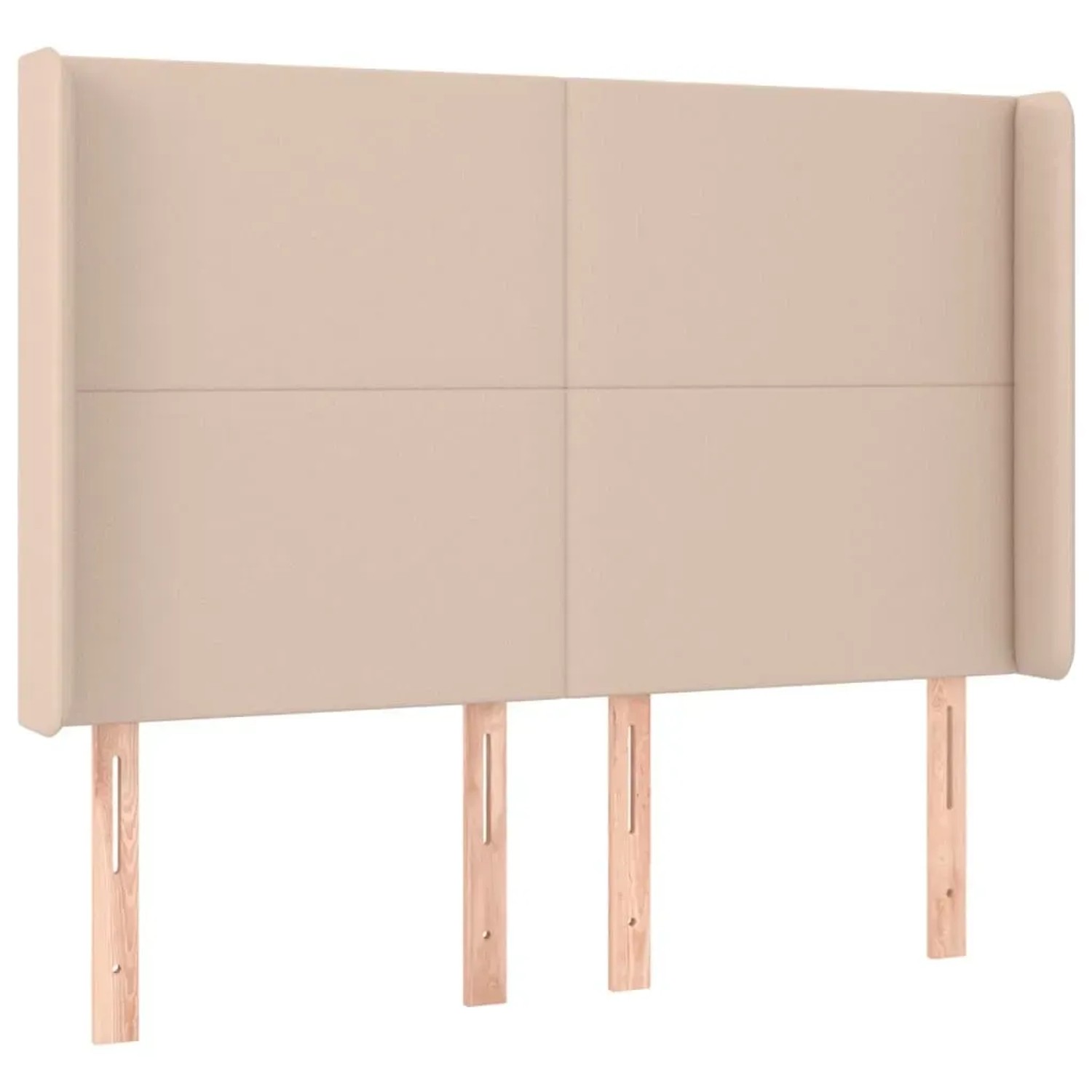 vidaXL LED Kopfteil Cappuccino-Braun 147x16x118/128cm Kunstleder 3123863