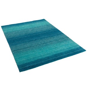 Türkiser Pergamon Natur Teppich Indo Gabbeh Indira (140x200cm) mit Farbverlauf.