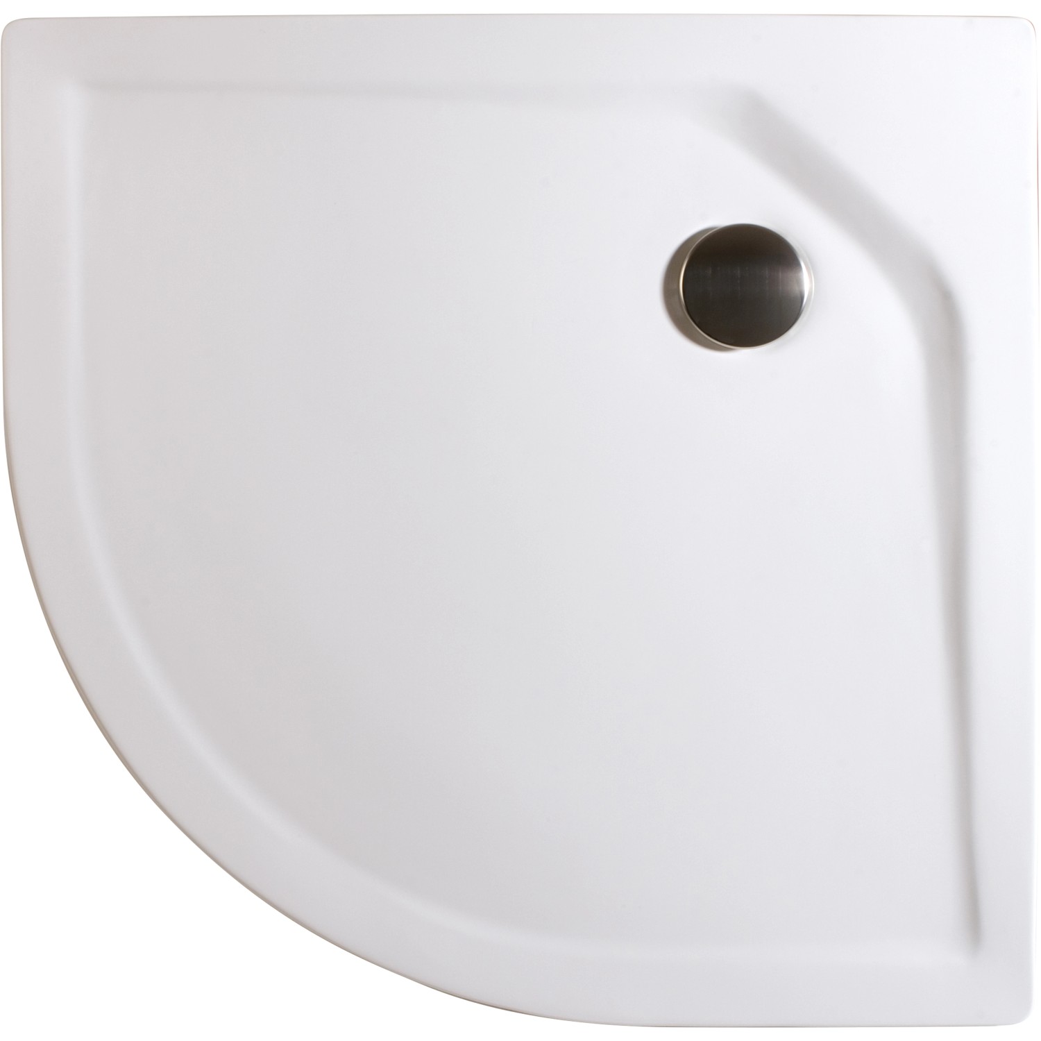 Schulte Duschwanne Rund Radius 550 mm extraflach Alpinweiß 90 x 90 cm