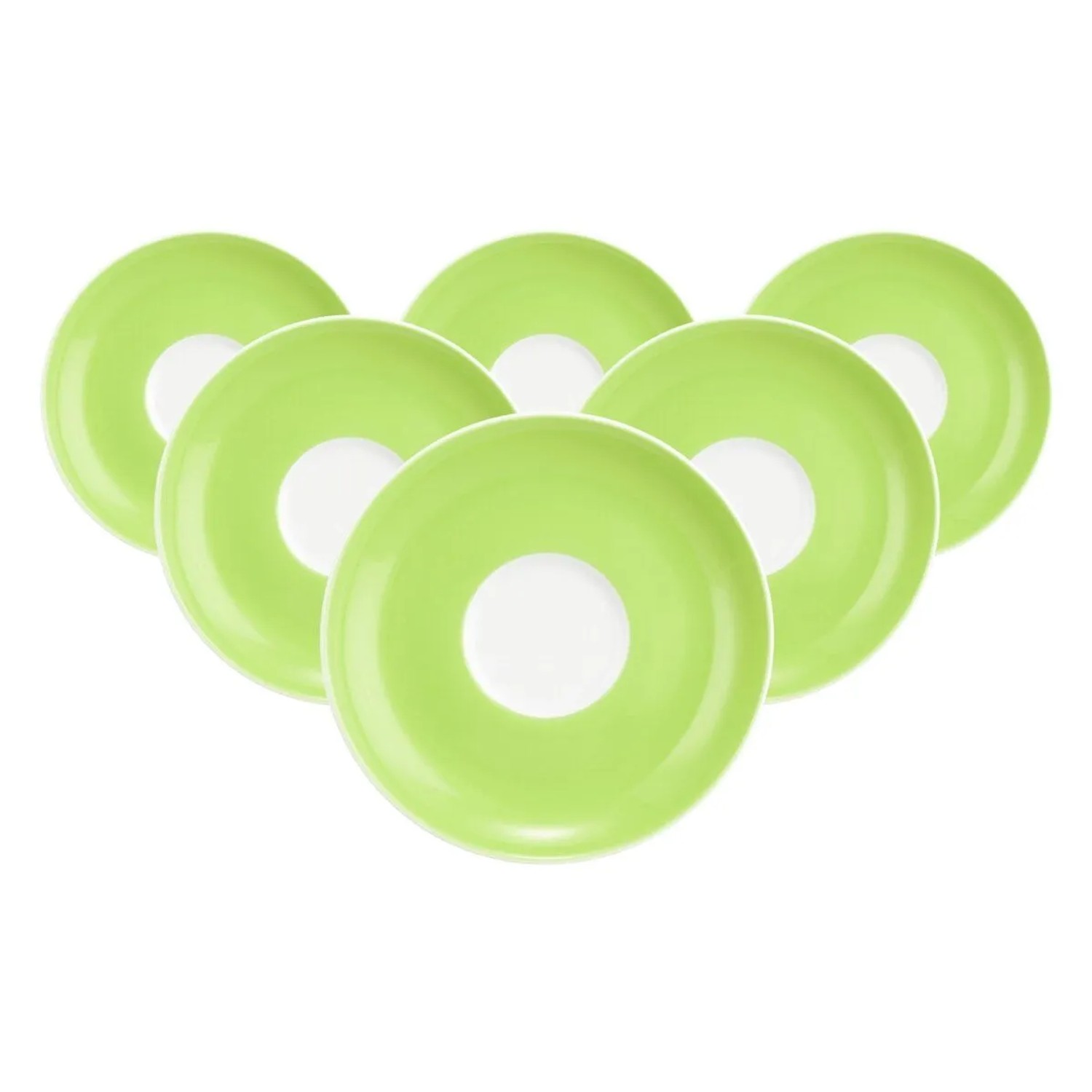 Seltmann Weiden Liberty Pure Colors Teeuntertasse 13 cm 6er Set Lime Green