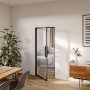 Loft+Mehr Drehtür-Set Klarglas, 75x200,5 cm, DIN Links, mit Blockzarge und Griff.