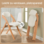 SoBuy 2er Set Klappstühle, weiß, Holz, gepolstert, platzsparend zusammenklappbar.