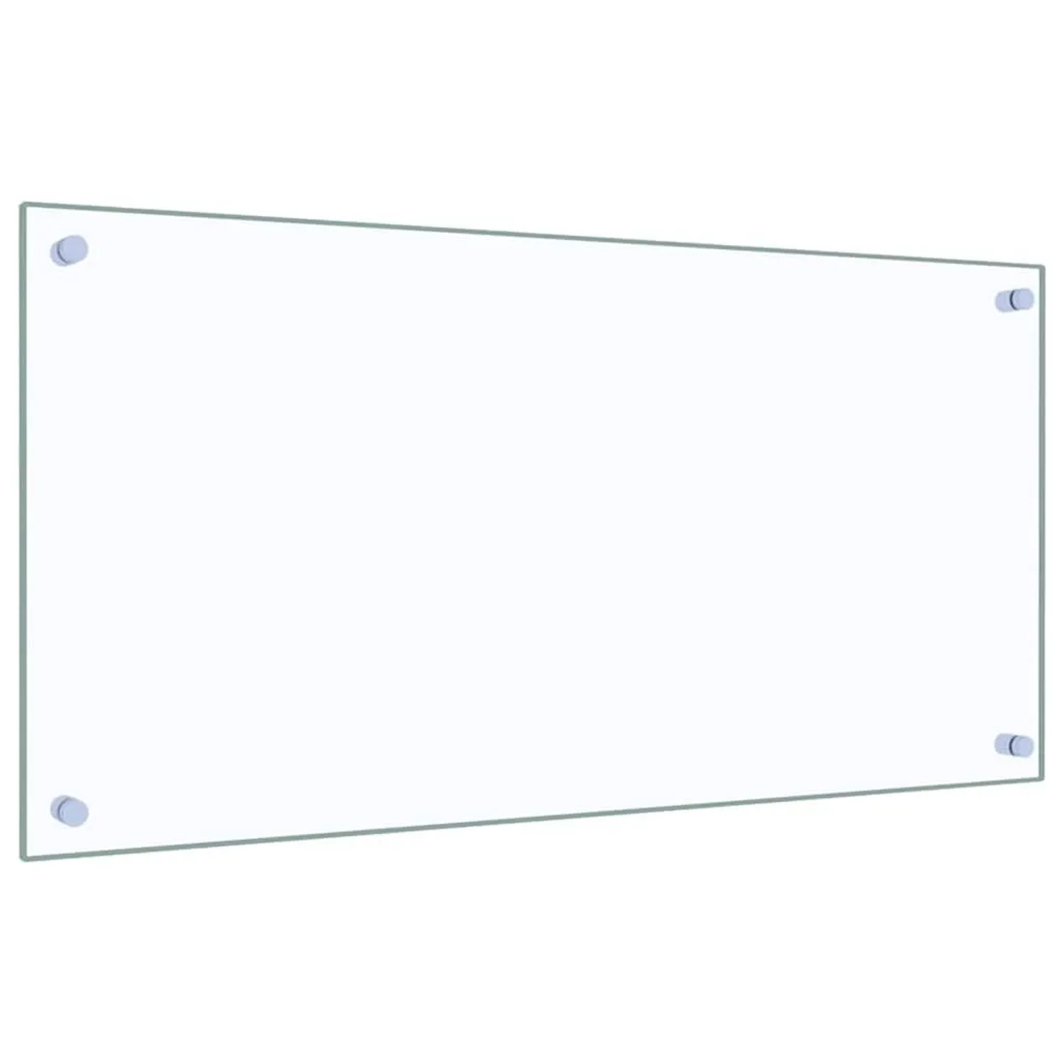 Transparente vidaXL Küchenrückwand aus Hartglas, 80x40 cm, mit vier Befestigungen.