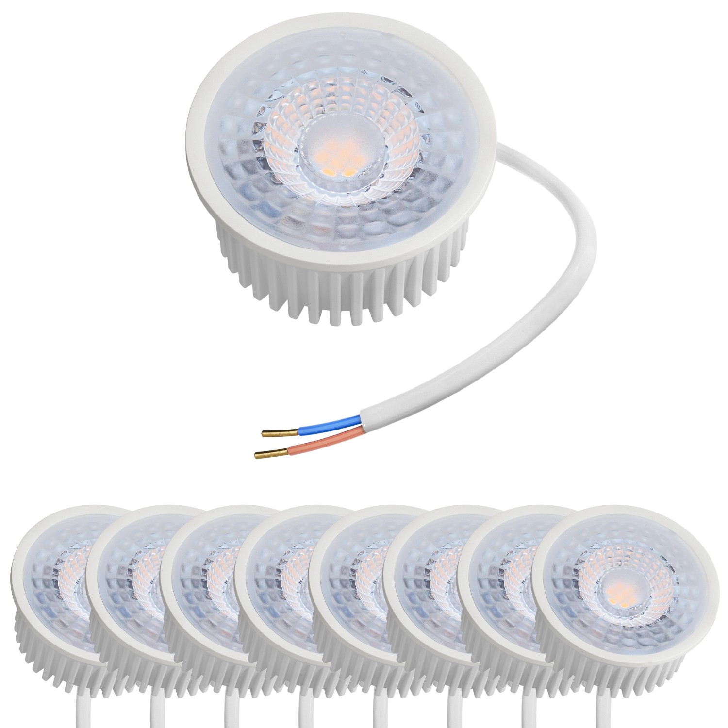 Oktaplex LED Modul Dimmbar Nizza 9er Set Warmweiß 2700K 4,9W 370lm GU10 Ersatz 230V