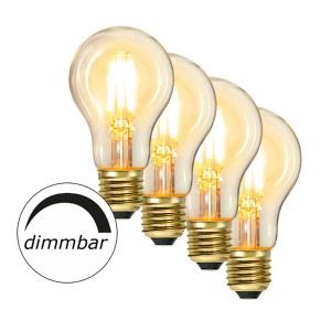 Dimmbare Satisfire Illu-Partylichterkette mit 5 warmweißen Filament LEDs für Garten und Terrasse.