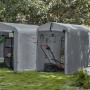 SoBuy Fahrradgarage für 2-4 Fahrräder Geräteschuppen mit UV-Schutz 159x165x219cm Grau KLS11-L-DG_3
