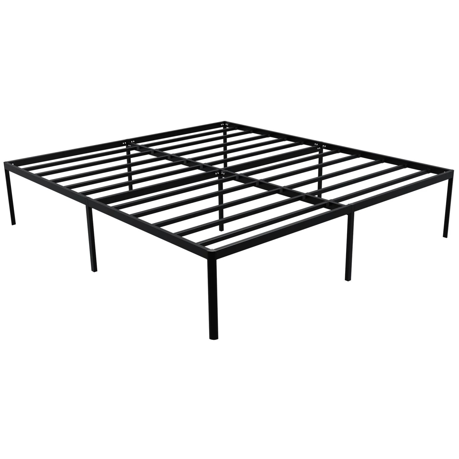 DELUKE Metallbett RUKIM Metall Schwarz 200x200x41cm Bett 200x200 Bettrahmen Metall Doppelbett