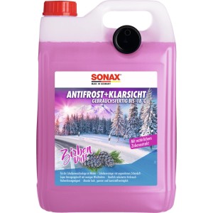 Sonax Scheibenreiniger Antifrost 5L mit Zirbenduft für klare Sicht im Winter.