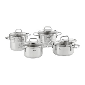 Silit Kochtopfset Silit Extra Cook Mini Edelstahlfarben, 4-teilig