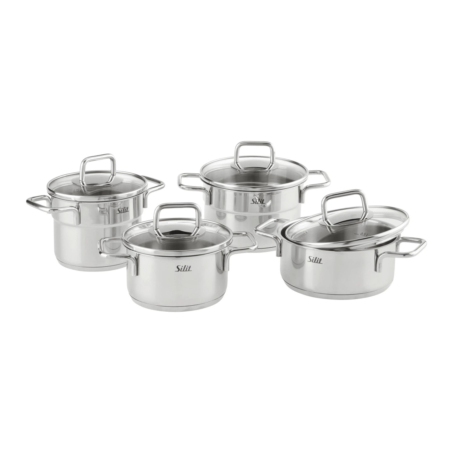 Silit Kochtopfset Silit Extra Cook Mini Edelstahlfarben, 4-teilig