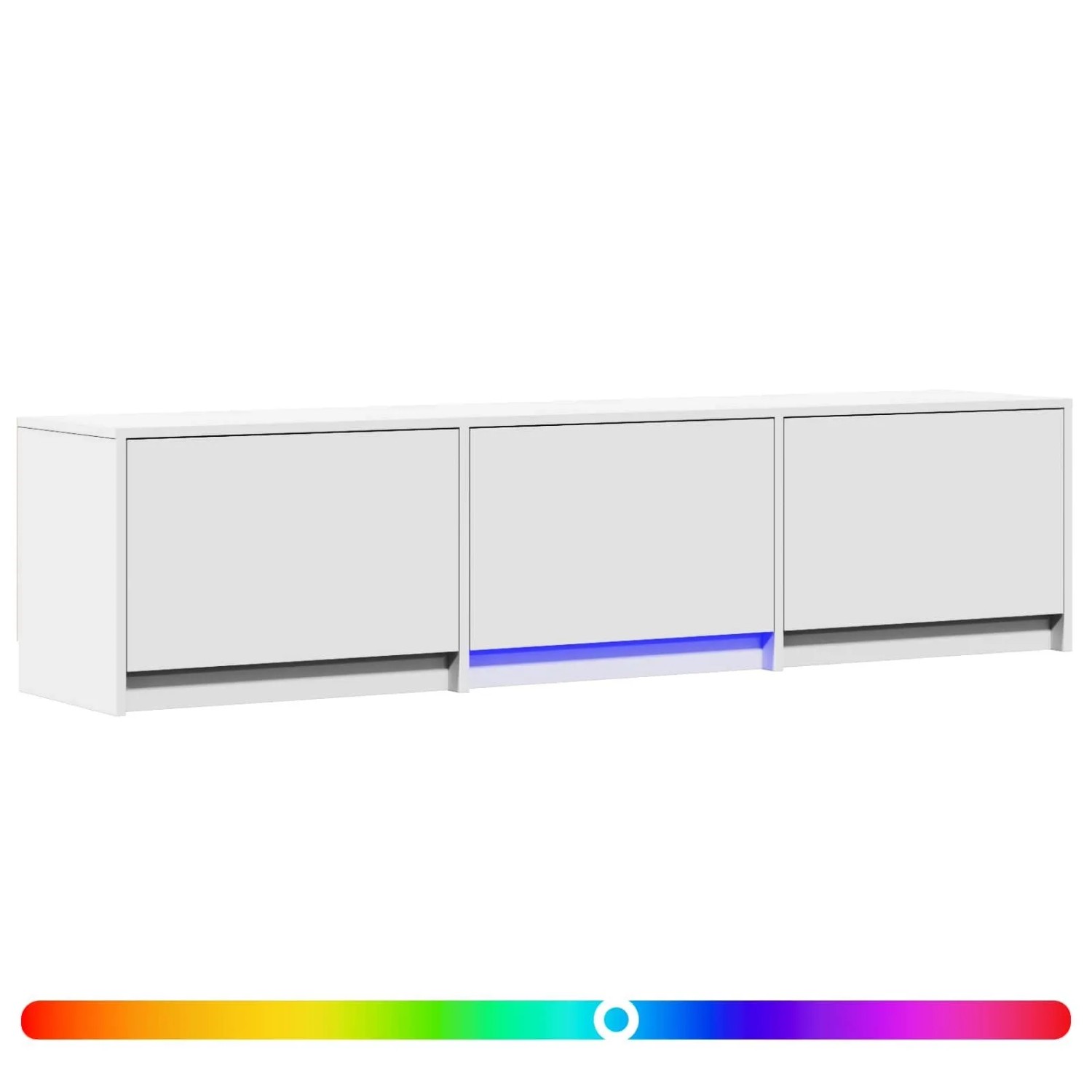 vidaXL Fernsehschrank mit LED Weiß 165 x 34 x 40 cm Holzwerkstoff 3418722