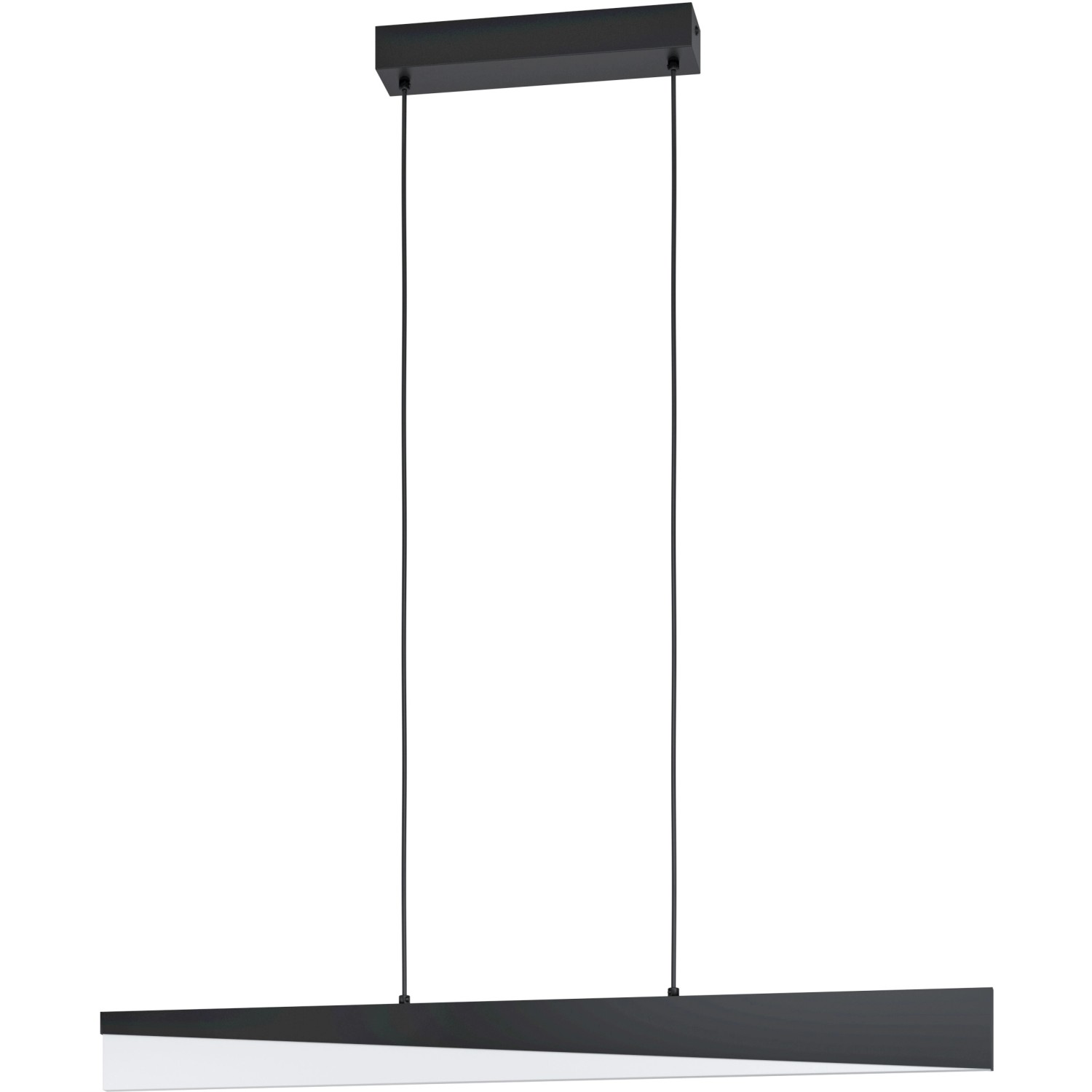 Eglo LED-Pendelleuchte Isidro 110 cm x 6 cm x 79,5 cm Schwarz Satiniert günstig online kaufen