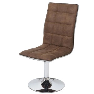 CHEFGASTRO Esszimmerstuhl 2er-Set 103x43x54cm Sitzhöhe 41cm Stoff/Textil Vintage Braun