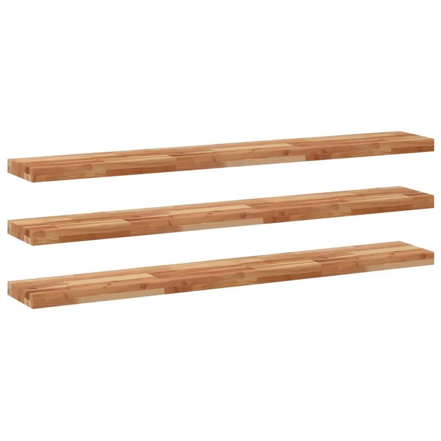 vidaXL Schweberegale 3 Stk 140x20x4 cm Massivholz Akazie Ölbehandelt 3279597