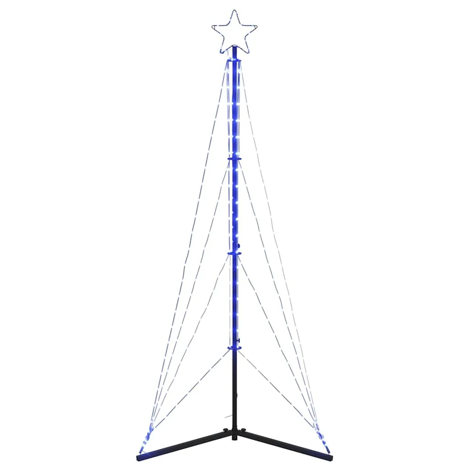 vidaXL LED Weihnachtsbaum 363 LEDs Blau 182 cm 4016410