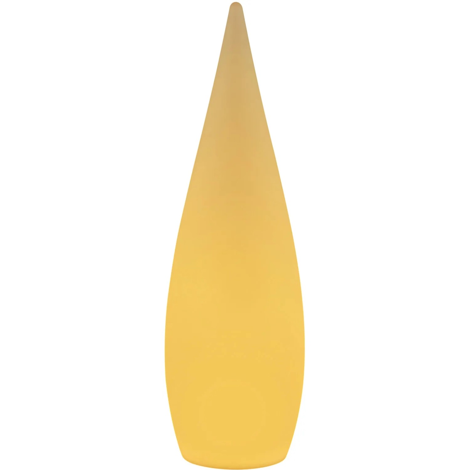 Weiße LED Stehlampe Palmas für den Außenbereich mit RGBW-Farbwechsler und Fernbedienung.