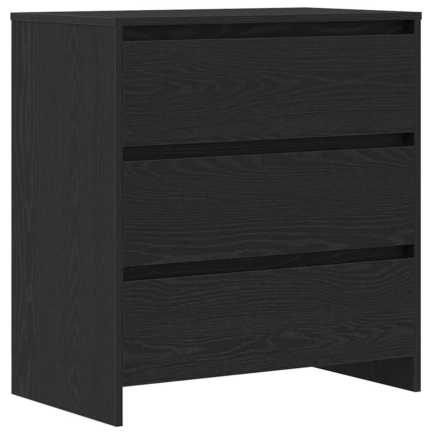 vidaXL Sideboard Schwarz Eichen-Optik 70x41x75 cm Holzwerkstoff 862083