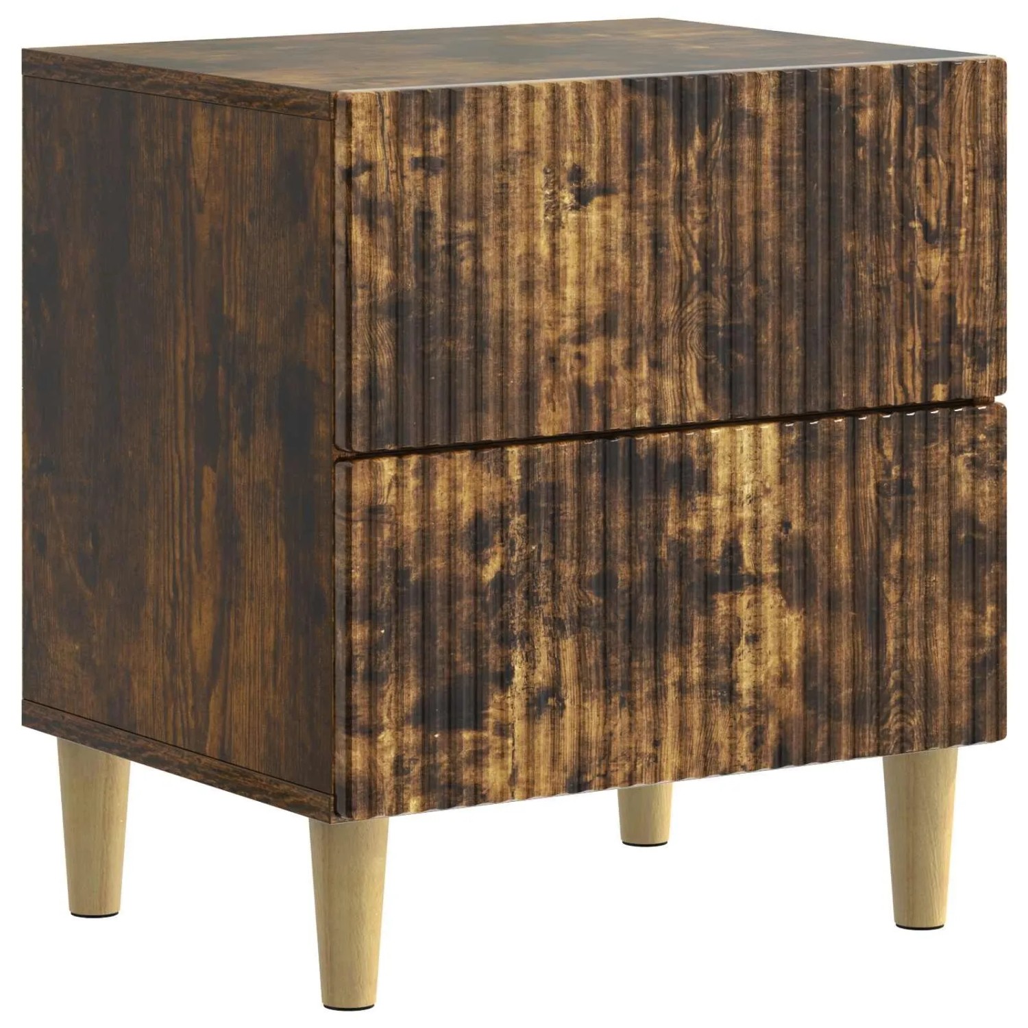 vidaXL Nachttisch Geräucherte Eiche 43 x 34,5 x 48 cm Holzwerkstoff 894535