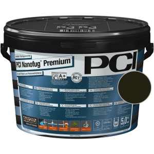 Eimer PCI Nanofug Premium Fugenmörtel, Schwarz-Braun, 5 kg. Flexfugenmörtel für Fliesen und Natursteine.