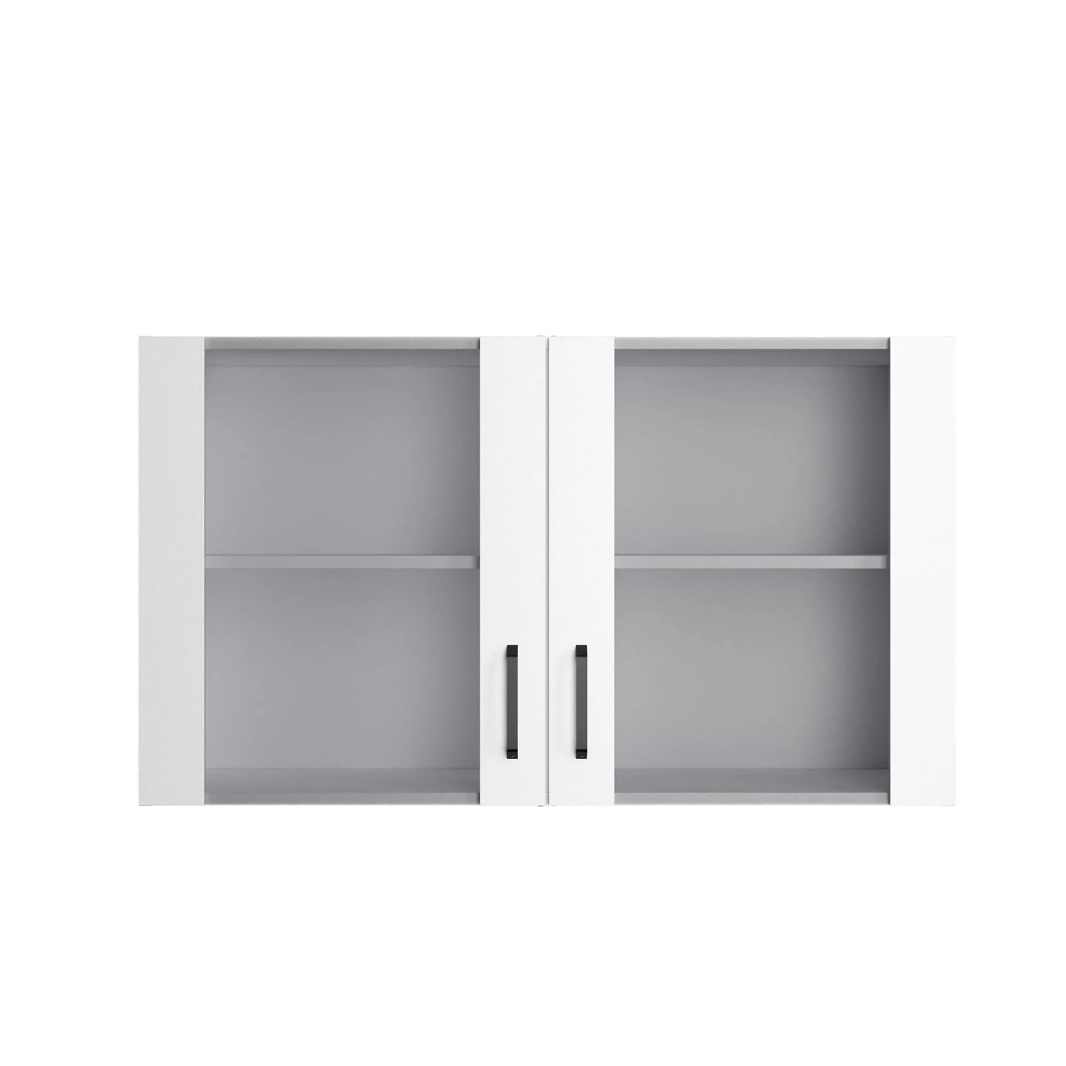 OPTIFIT Küchen-Hängeschrank Bonn214 100 x 57,6 x 34,6 cm Weiß Glastüren