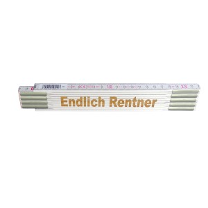 Stabila Zollstock mit Lasergravur "Endlich Rentner", 2 m, Messwerkzeug.