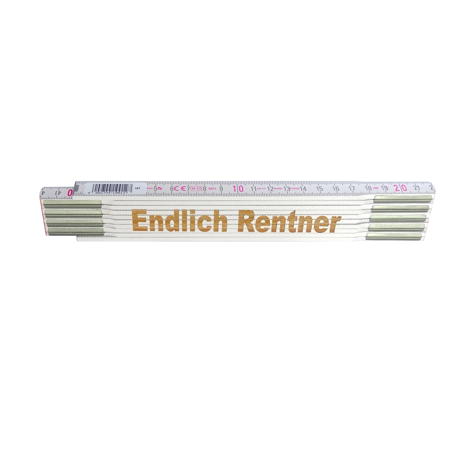 Stabila Zollstock mit Lasergravur Endlich Rentner 2 m
