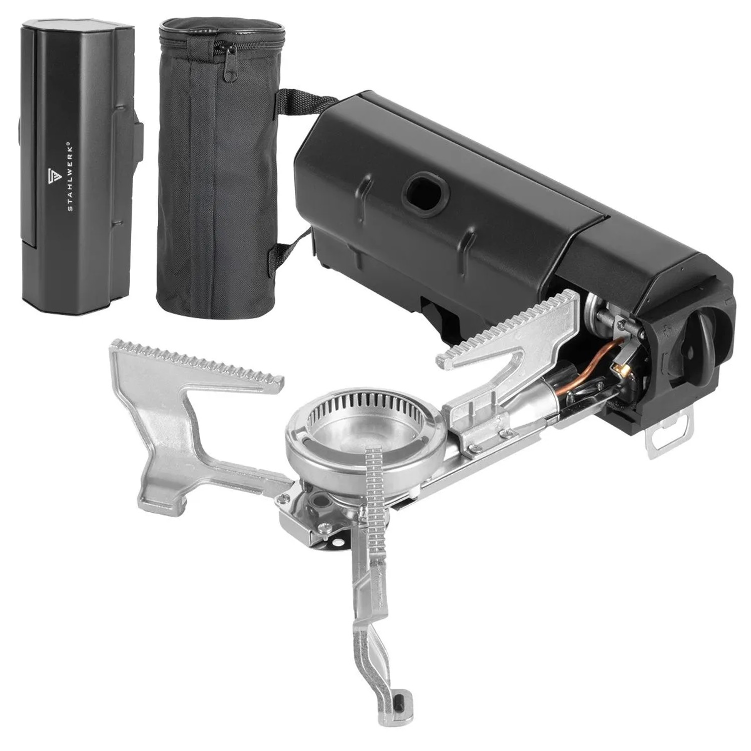 STAHLWERK Campingkocher Faltbar Klappbarer Gaskocher Outdoor Butangas Kocher