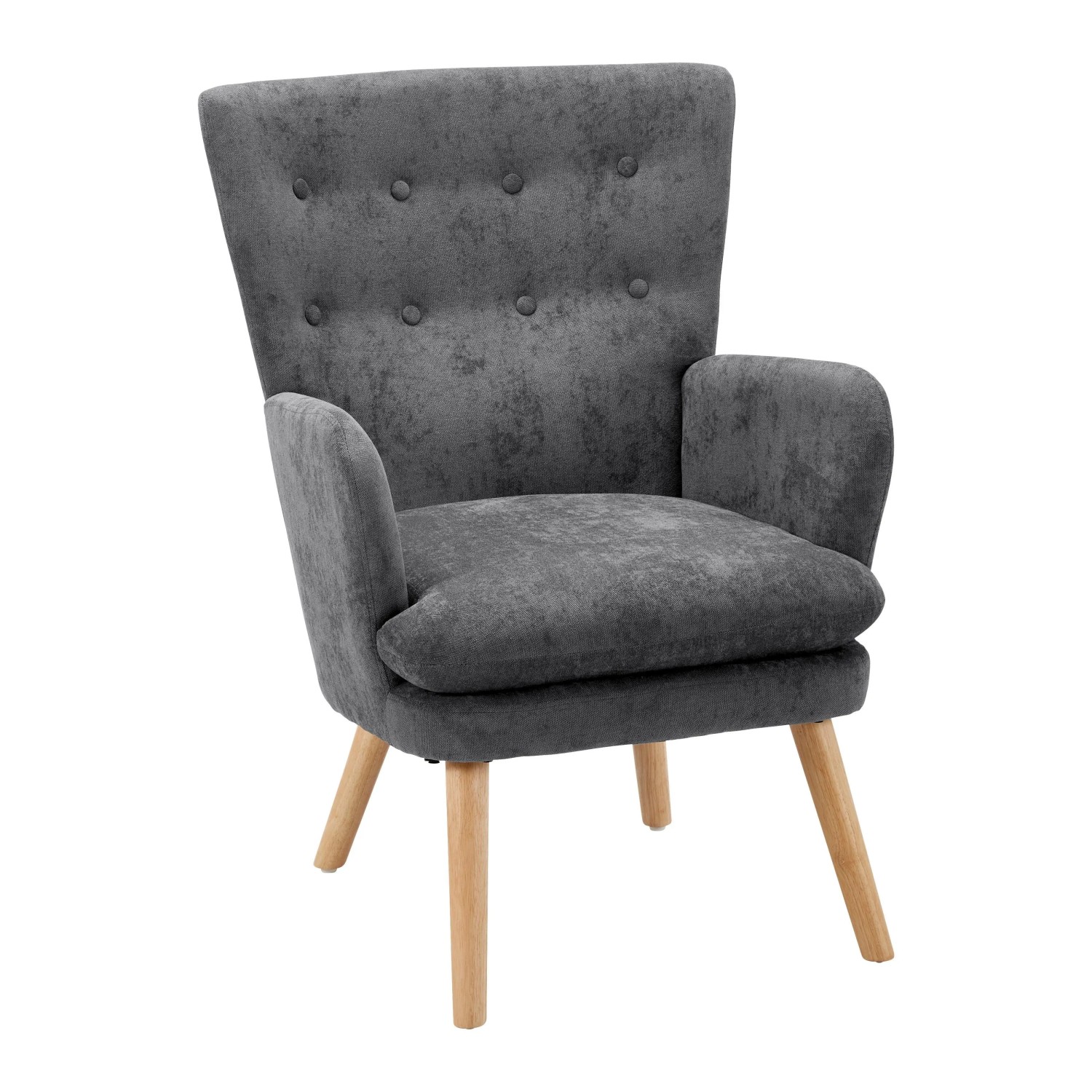 Bessagi Home Sessel Stanka Grau Webstoff