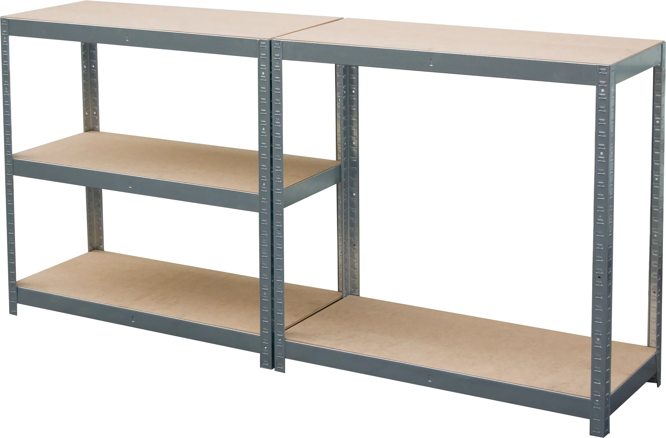 Étagère De Rangement Robuste Practo 180x90x40cm - 5 Tablettes MDF, Charge 175kg Par Tablette, Montage Sans Boulons