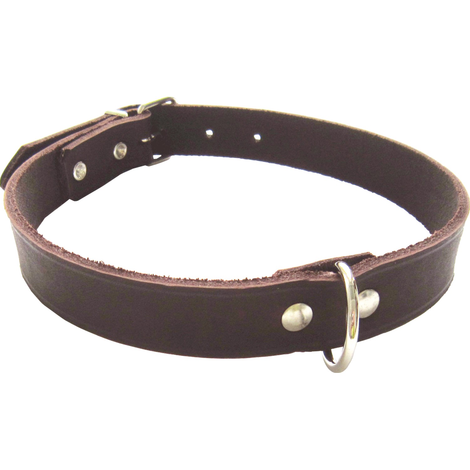 Heim Hundehalsband Softleder Breite 25 mm Länge 60 cm Braun
