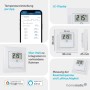 Homematic IP Temperatur- und Luftfeuchtigkeitssensor mit Display für die Hausautomation.