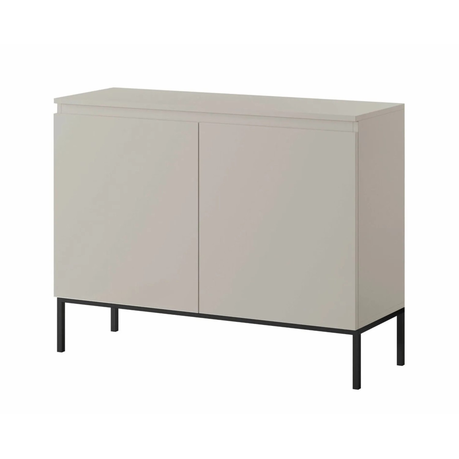 Selsey Sideboard Bemmi 100 cm Kaschmirgrau mit Schwarzen Beinen