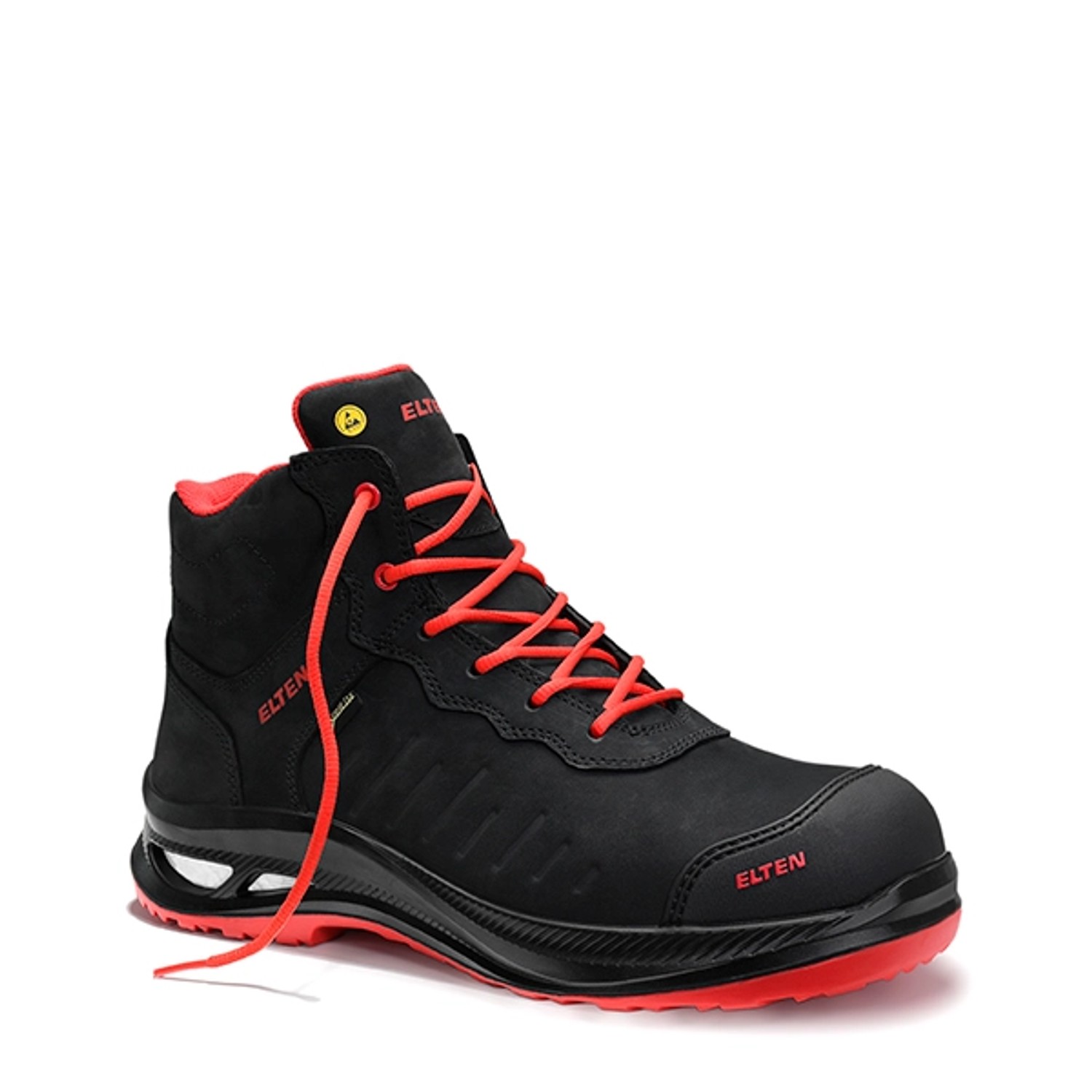 Elten Sicherheitsstiefel Stewart Xxg Pro Gtx Black-Red Mid Esd S3 Hi Ci Gr. 43