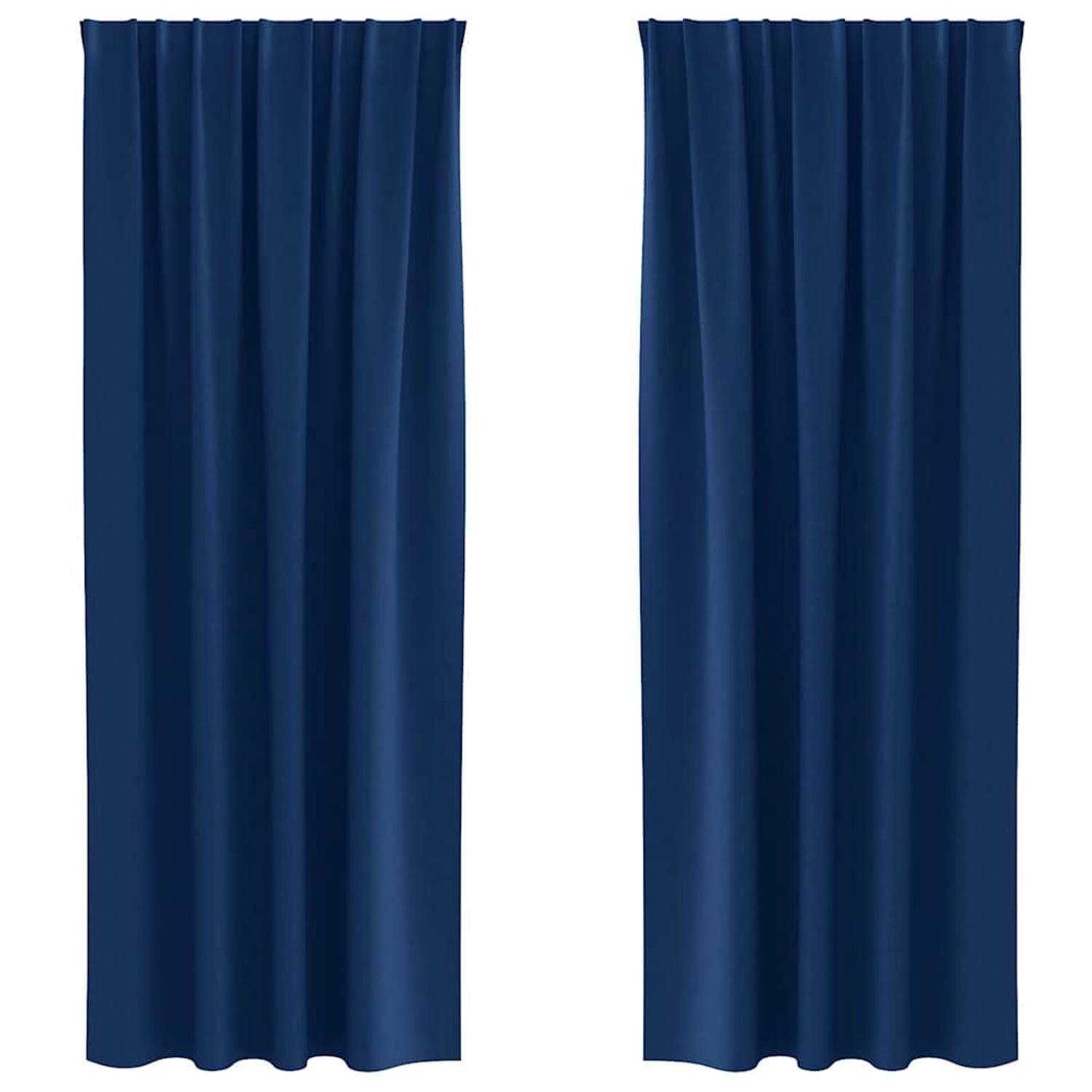 vidaXL Verdunkelungs-Vorhänge mit Ringen Dunkelblau Polyester 4107475 günstig online kaufen