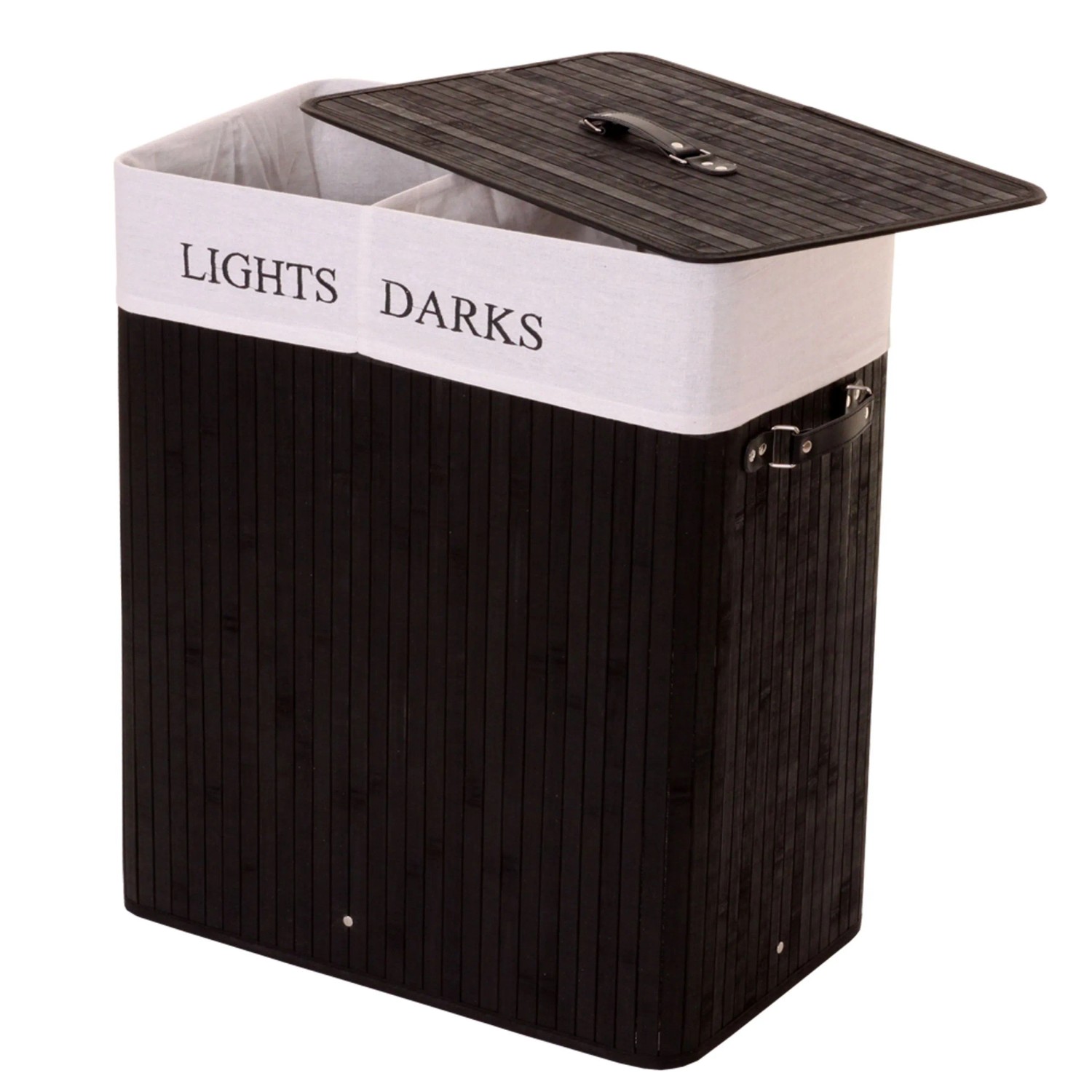 MCW Wäschekorb C21 63x55x34cm 100l Schwarz