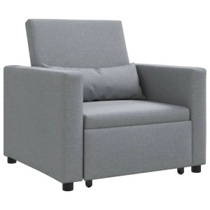 vidaXL Einzel-Schlafsofa mit Rädern Hellgrau 90 x 165 x 87 cm Stoff 42002684