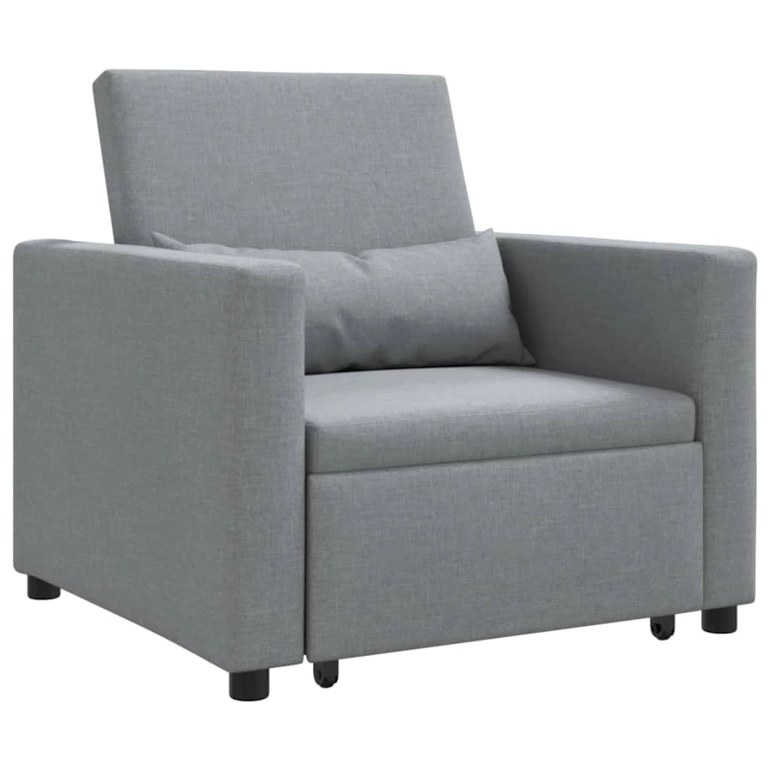vidaXL Einzel-Schlafsofa mit Rädern Hellgrau 90 x 165 x 87 cm Stoff 4200268 günstig online kaufen