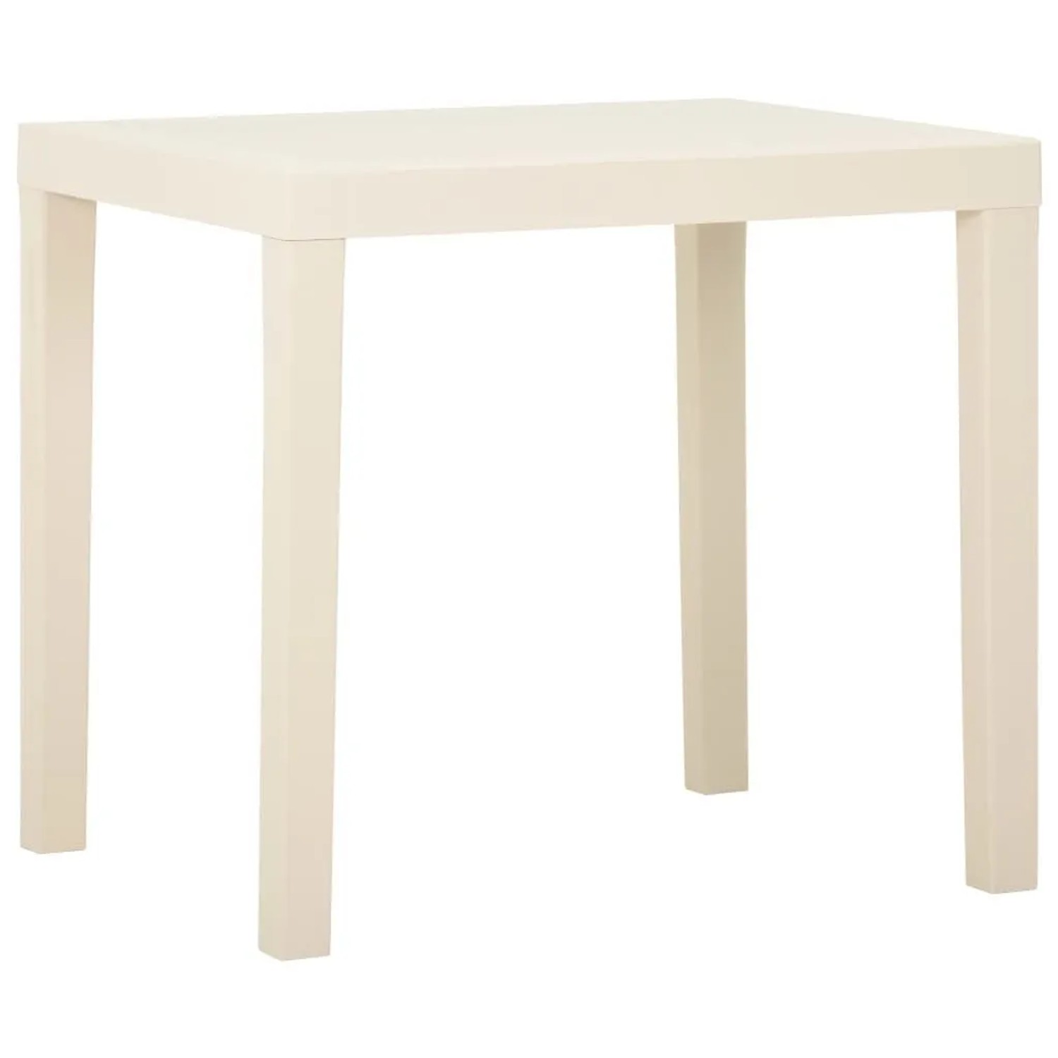 Furnicato Gartentisch Weiß 79x65x72 Cm Kunststoff