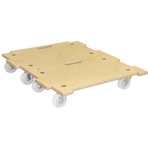 Wagner Kombi-Transporthilfe MM1382, 250 kg, aus FSC®-zertifiziertem Holz mit vier Rollen.