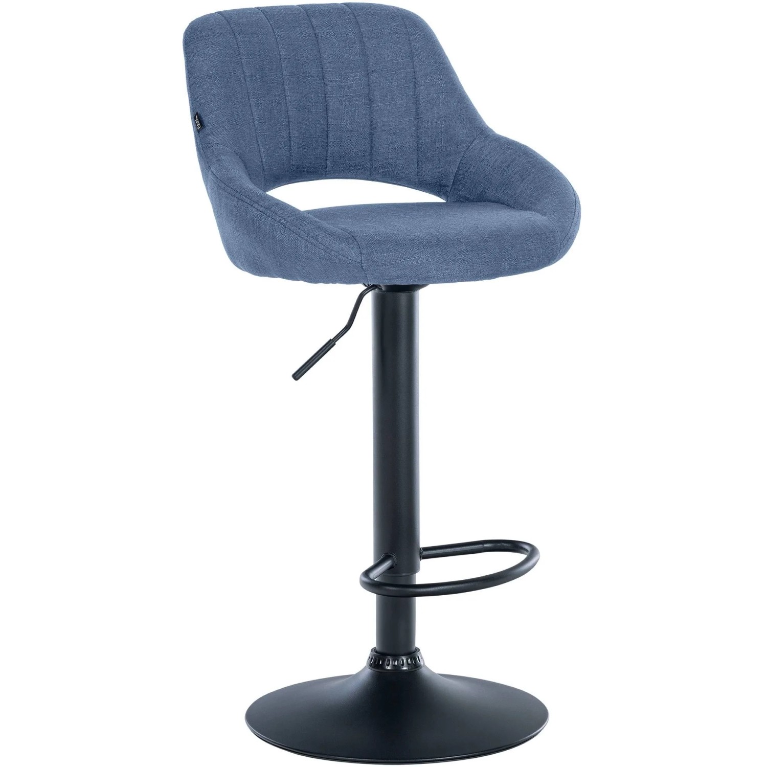 CLP Barhocker Milet Stoff Blau/Schwarz
