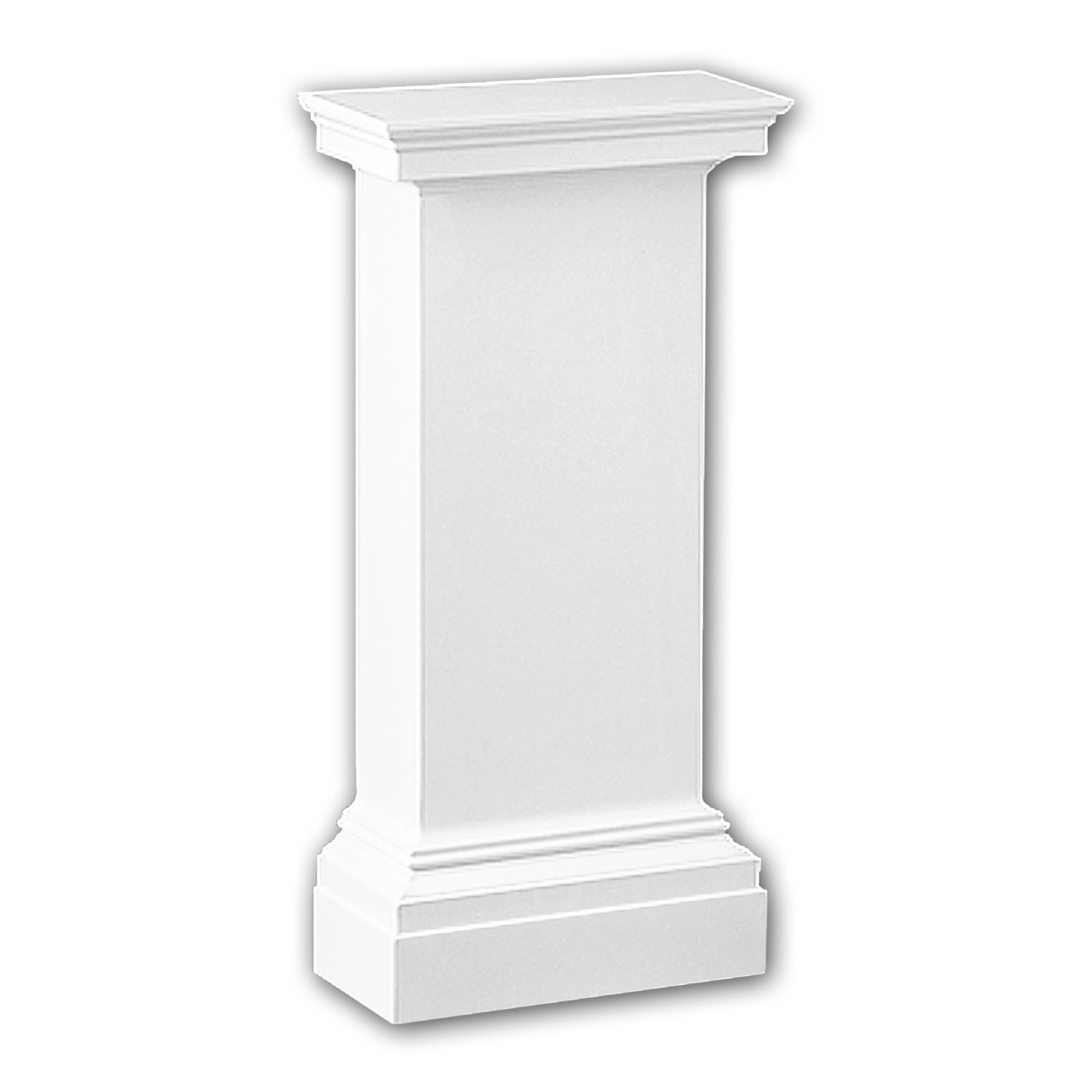 PROFHOME 118001 Halbsäulen Postament Säule Zierelement dekoratives Element 65,1 cm x 31,7 cm x15,9 cm Weiß