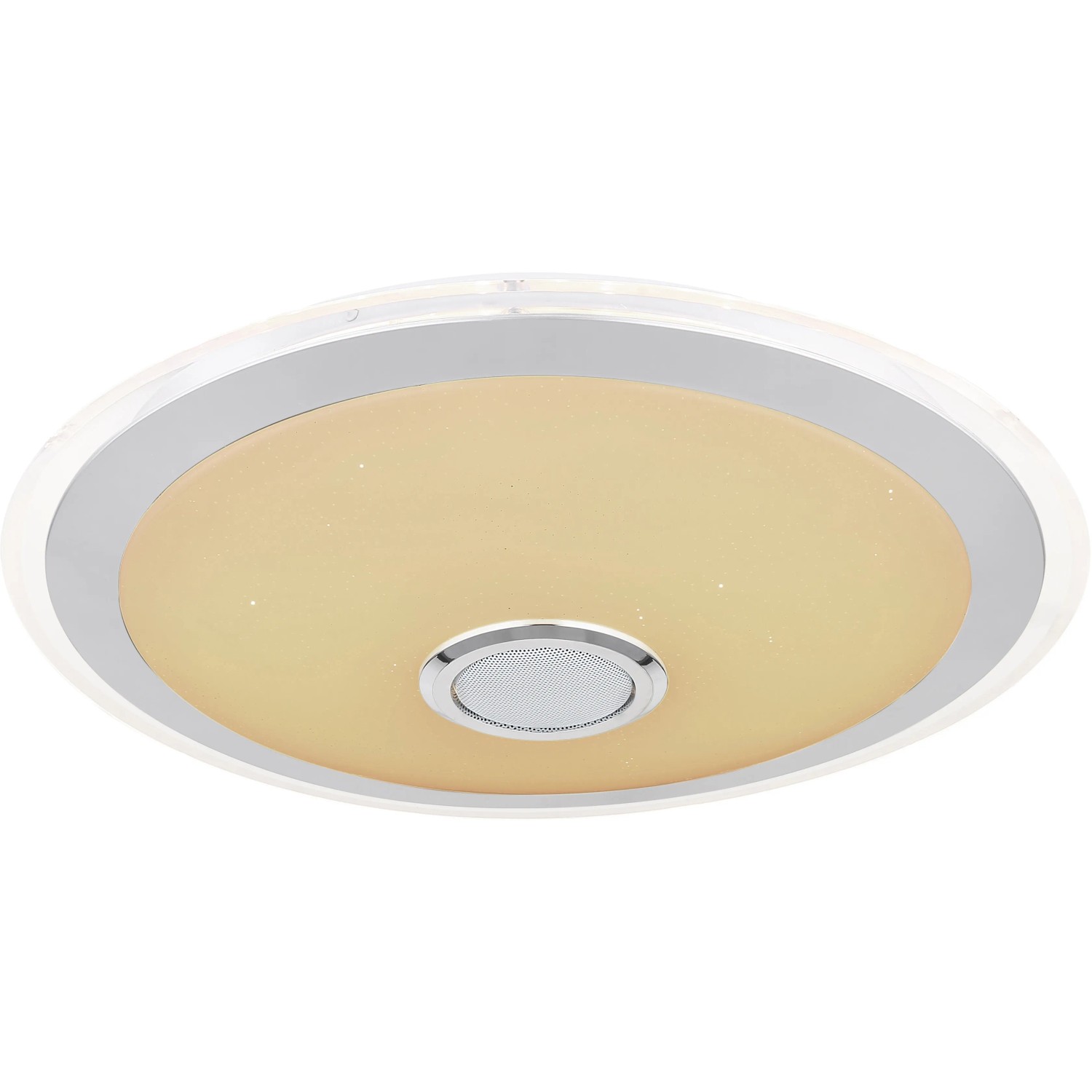 Weiße Globo LED-Deckenleuchte Dunny, 2-flammig, mit integriertem Lautsprecher.