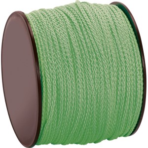 Grüne Polypropylen Schnur, Ø 2 mm, auf Rolle. Reißfeste Bindeschnur für Paket und Garten.