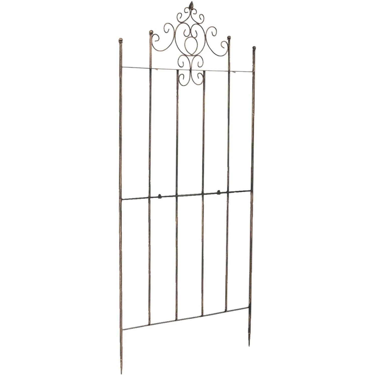 DELUKE Rankgitter HEIKE 86x2x170cm Metall Bronze Rankhilfe Kletterpflanzen Gartendekoration