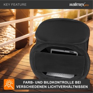 Walimex Pop-Up Laptop-Zelt 50X50X50Cm Fotozelt Sonnenschutz Blendschutz