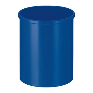 Blauer, runder PROREGAL Metall Papierkorb, 15 Liter, 30,5x25,5 cm.